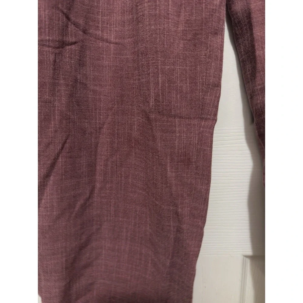 Ralph Ralph‎ Lauren Men's Dress Pants 34x29 Mauve/Dusty Rose Pleated Cuffed